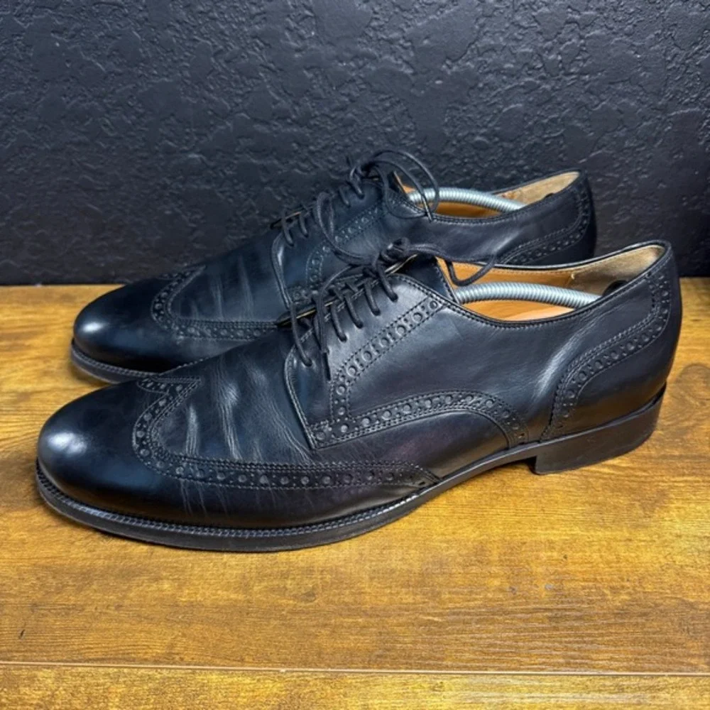 Cole Haan‎ American Classics C29552 Black Leather Wingtip Derby Mens 11.5D